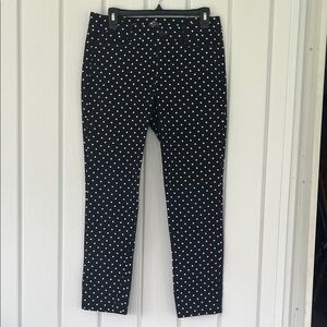 St. John's Bay Black Polka Dot straight leg pant